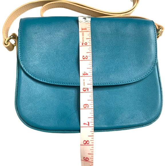 BATA 100% Genuine Leather Teal Green CrossBody Bag - Picture 6 of 8